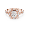 Engagement Ring with Split Double Pav? Diamond Band.