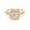 Engagement Ring with Split Double Pav? Diamond Band.