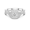 Engagement Ring with Intricate Side Detailing