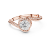 Elegant engagement ring with a delicate twisted band