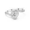 Elegant engagement ring with a delicate twisted band