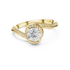 Elegant engagement ring with a delicate twisted band