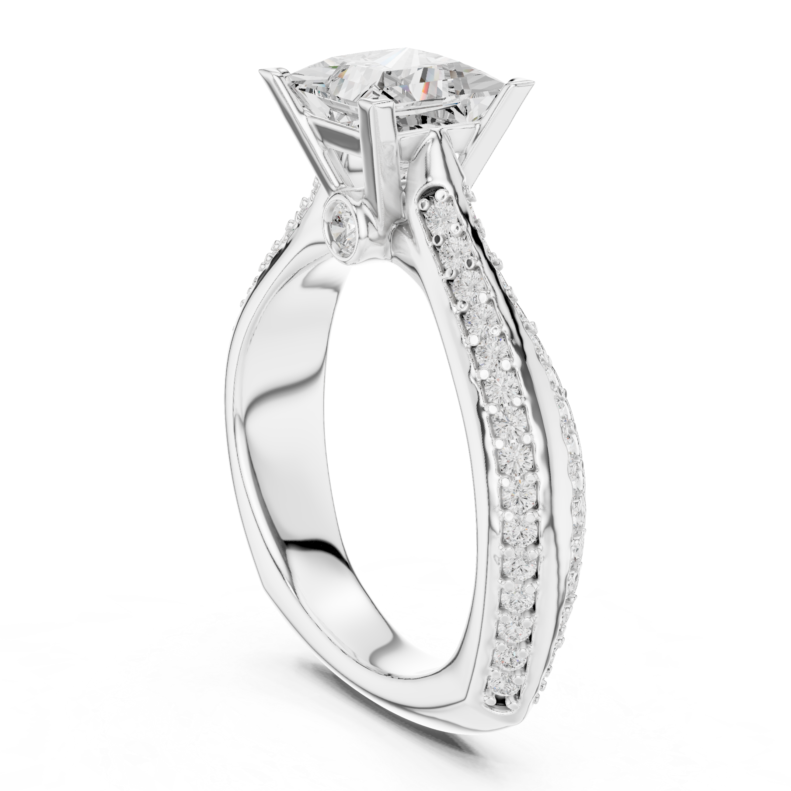 Timeless engagement ring with a classic solitaire