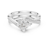 Brilliant round solitaire center stone accented with pav? diamonds