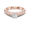 Halo-Inspired Solitaire Diamond Ring with Hidden Pave Detail