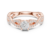 Intertwined Infinity Diamond Solitaire Ring
