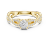 Intertwined Infinity Diamond Solitaire Ring