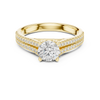 Diamond Engagement Ring with Double Pav? Band