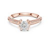 Classic Diamond Engagement Ring with Tapered Pav? Band and Four-Prong Setting