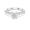 Classic Diamond Engagement Ring with Tapered Pav? Band and Four-Prong Setting