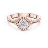 Twisted Pav?-Set Band and Round Center Stone