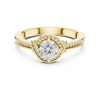 Twisted Pav?-Set Band and Round Center Stone