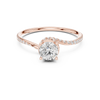 Twisted Halo Diamond Engagement Ring
