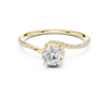Twisted Halo Diamond Engagement Ring