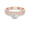 Engagement Ring with Intricate Halo and Round Center Stone