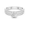 Engagement Ring with Intricate Halo and Round Center Stone