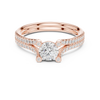 Diamond Engagement Ring with Double Pav? Bands and Round Center Stone