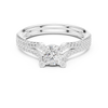 Diamond Engagement Ring with Double Pav? Bands and Round Center Stone