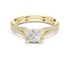 Diamond Engagement Ring with Double Pav? Bands and Round Center Stone