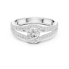 Classic Elegance Rose Gold Diamond Pav? Split Shank Engagement Ring