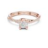 Pav? Split Shank Engagement Ring