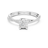 Pav? Split Shank Engagement Ring