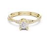Pav? Split Shank Engagement Ring