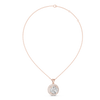 Radiant Rose Gold Diamond Halo Pendant
