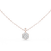 Pendant with Round Brilliant Diamond and Pavé-Set Bail