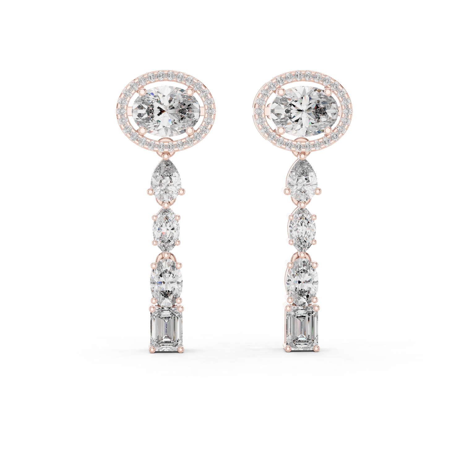 Oval Radiance Diamond Drops