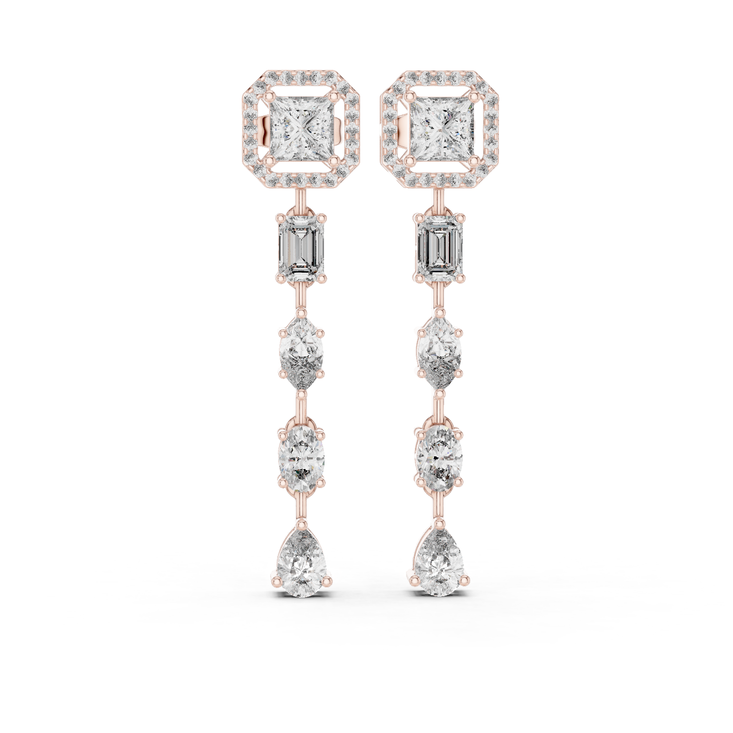 Radiant Grace Mixed-Cut Danglers