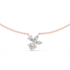Floral Elegance Diamond Pendant in Rose Gold"