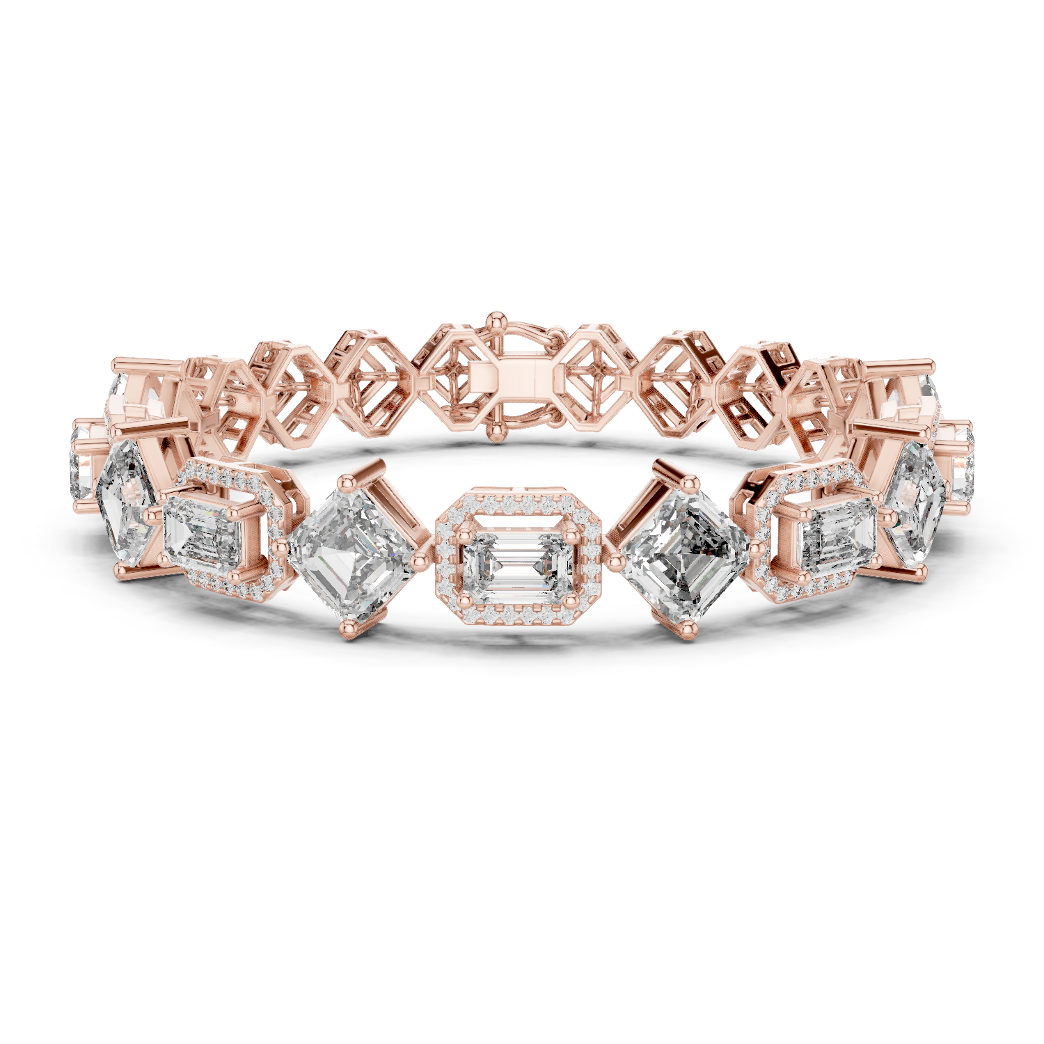 Geometric Elegance Diamond Bracelet