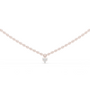 Delicate Rose Gold chain with Trio-Cut Diamond Pendant.