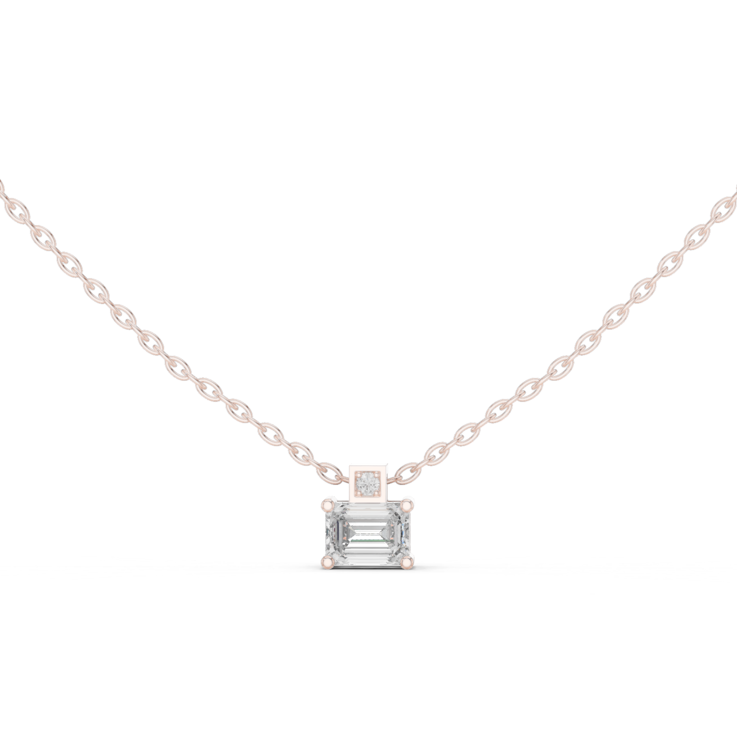 Architectural Sparkle: Dual-Cut Diamond Pendant