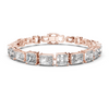 Bracelet with Assorted Emerald and Radiant Cut Diamonds.