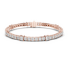 Alternating Princess and Round Diamond Tennis Bracelet