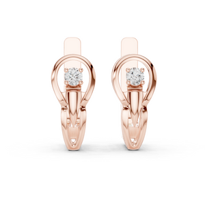 Rose Gold Diamond Loop Earrings
