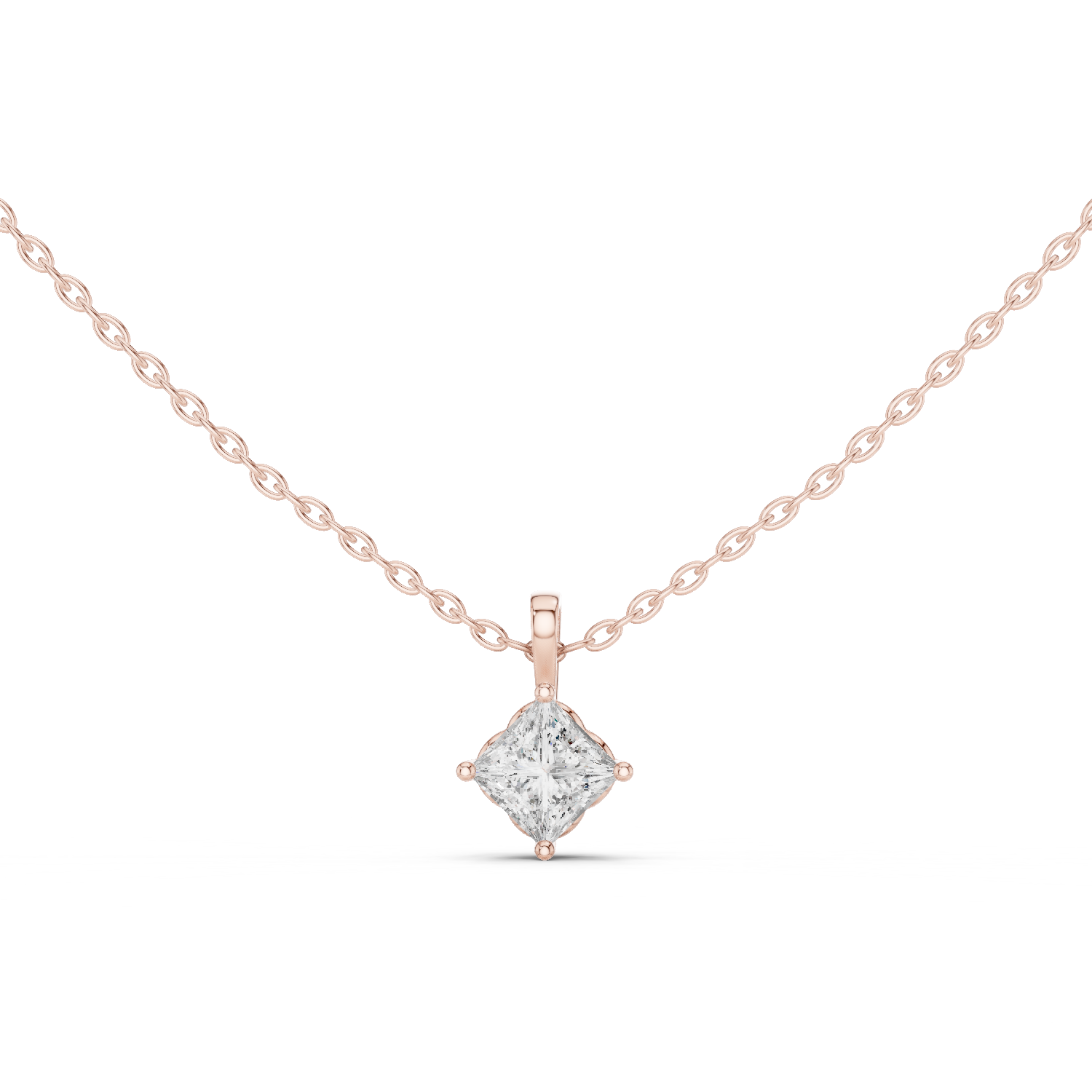 Princess-Cut Diamond Pendant
