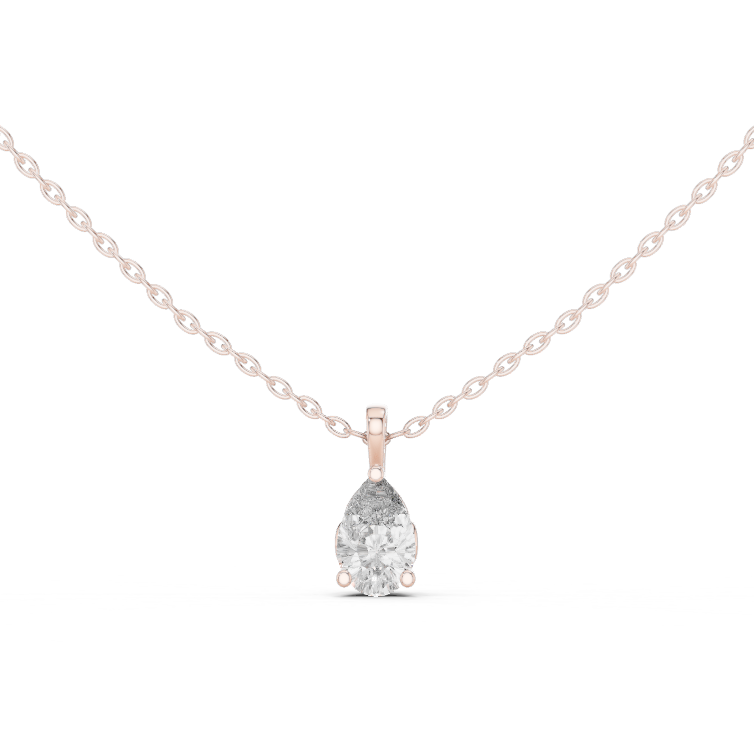 Pendant with Pear-Shaped Diamond