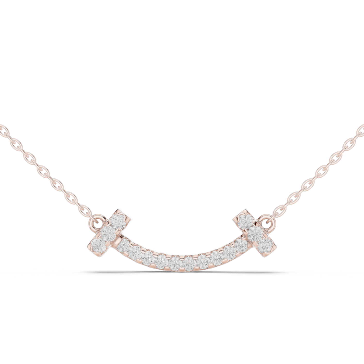 Diamond-Accented Smile Bar pendant
