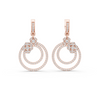 Rose Gold Double Hoop Diamond Earrings