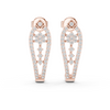 Rose gold diamond floral drop earrings