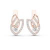 Rose Gold Diamond Leaf Earrings