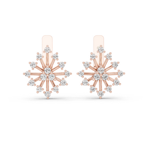 Radiant Starburst Diamond Earrings.
