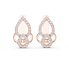 Rose gold and diamond stud earrings