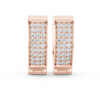 Rose Gold Diamond Pav‚ Hoop Earrings