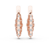 Rose Gold and Diamond Hoop Earrings