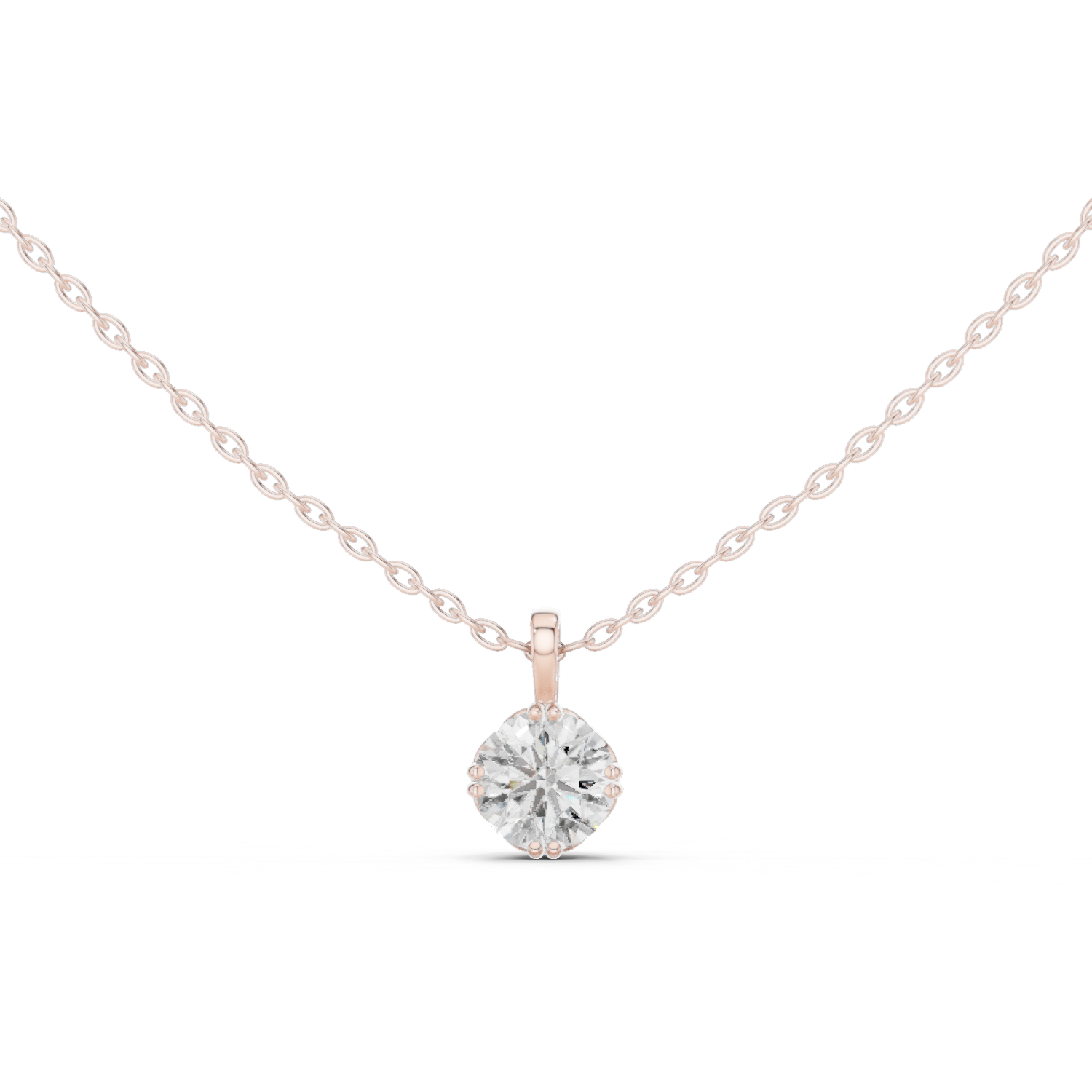 Cushion-Cut Diamond Pendant