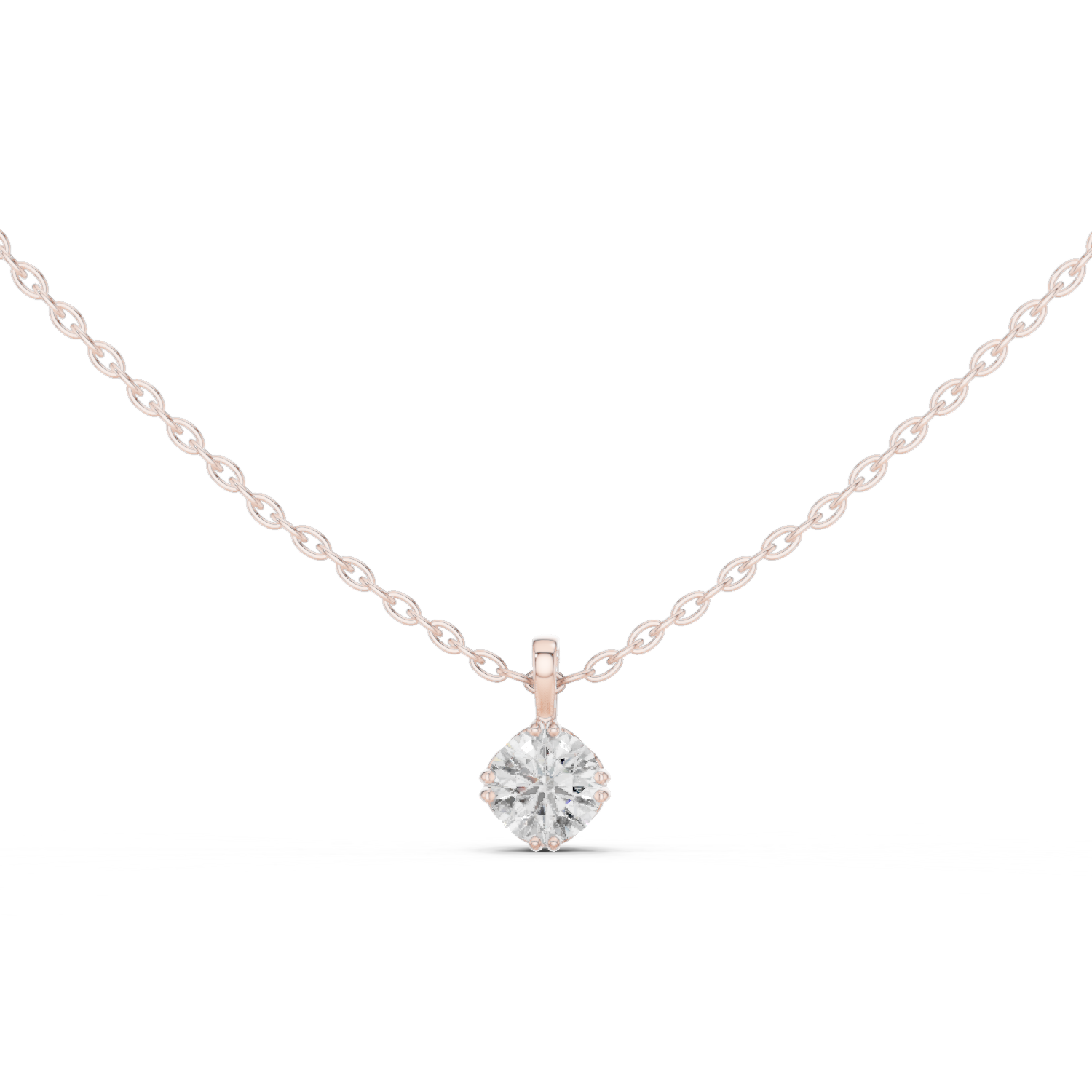 Round-Cut Diamond Solitaire Pendant